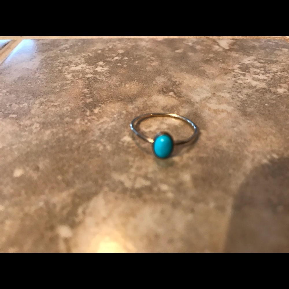 Gold filled ring with turquoise stone size 7